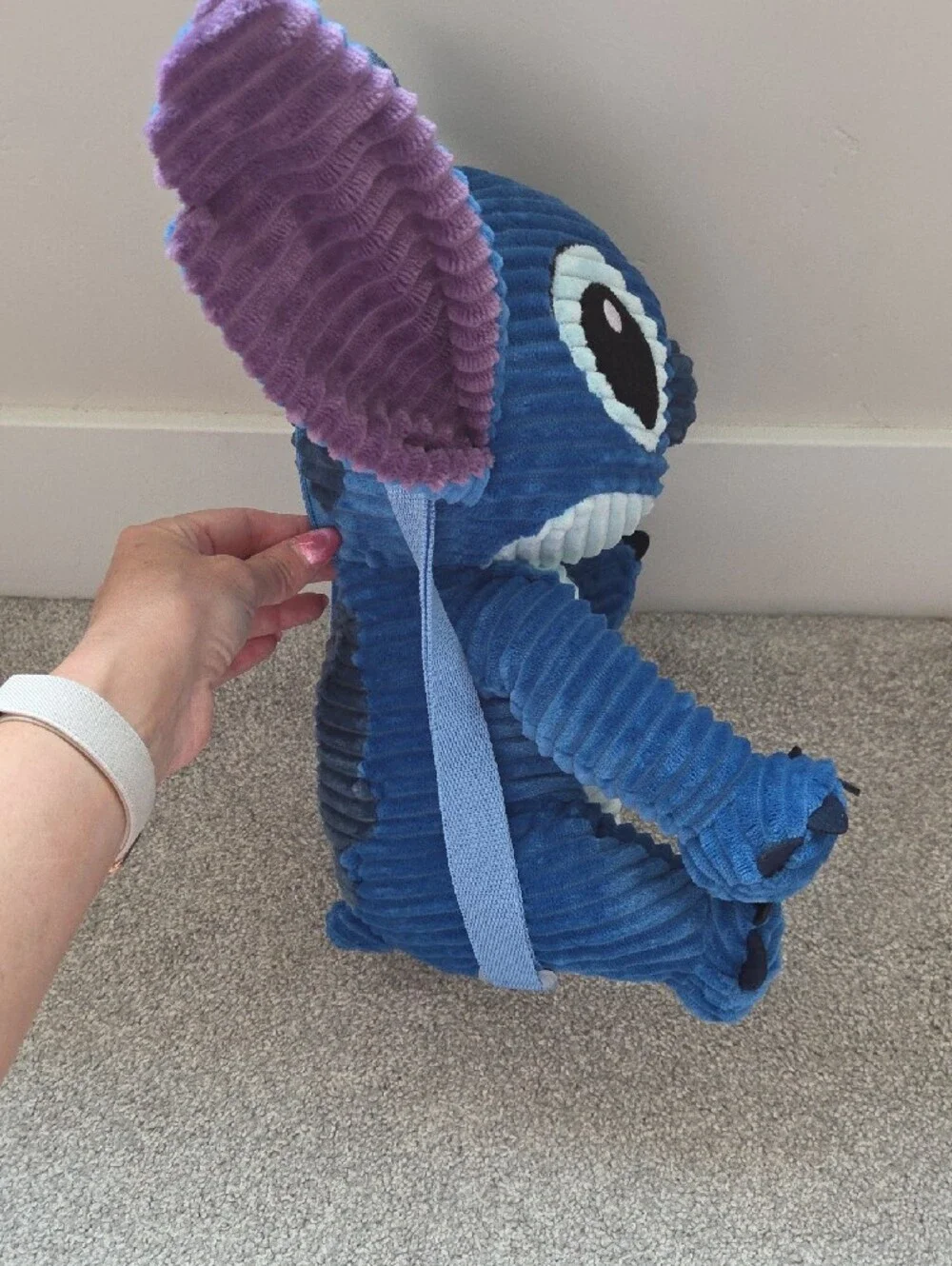 Disney Lilo and Stitch Kids Corduroy Plush Backpack